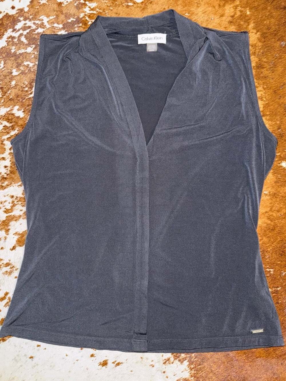 Calvin Klein Sleeveless V-Neck Top Size M